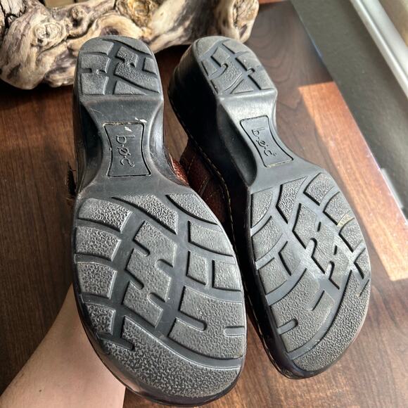 BOC Born Concept Women Brown Leather Slip On Mule Clog Shoe Size 10 - Picture 6 of 8